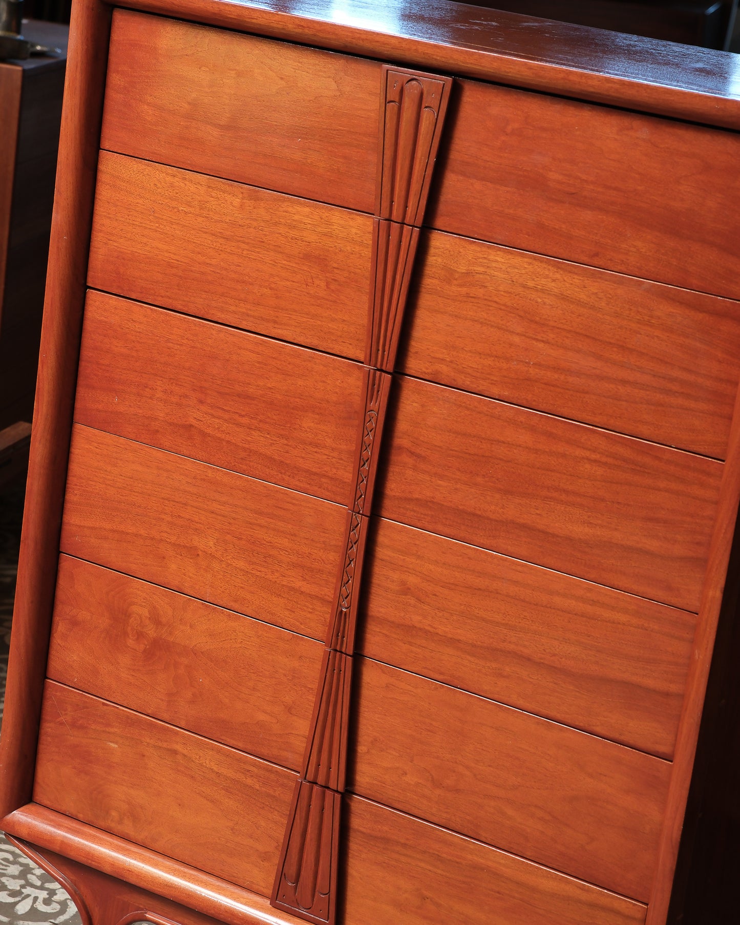 MCM Teak Tallboy Dresser