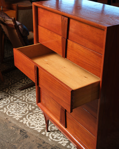 MCM Teak Tallboy Dresser