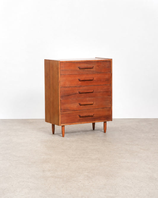 MCM Teak Tallboy Dresser