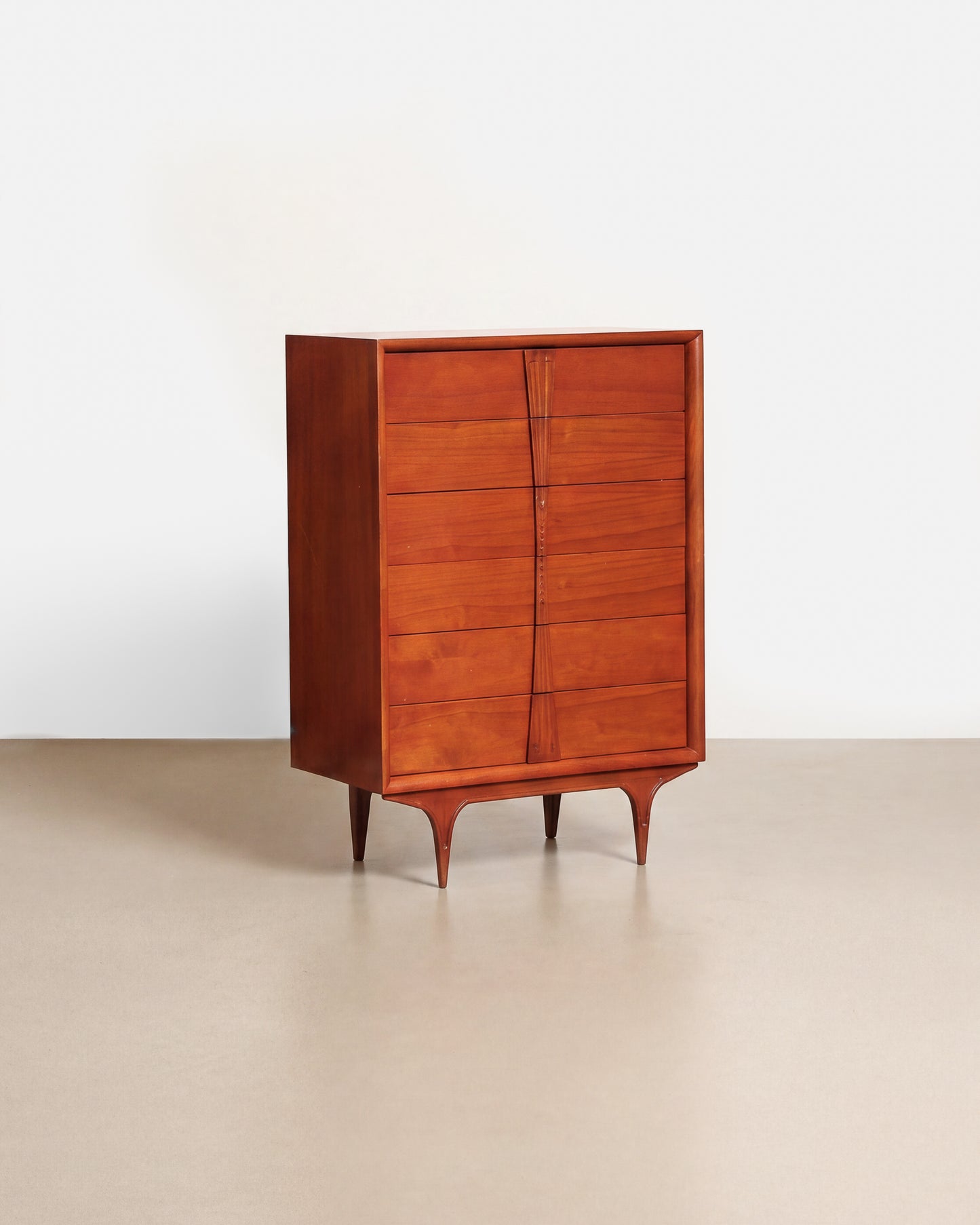 MCM Teak Tallboy Dresser