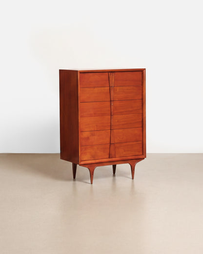 MCM Teak Tallboy Dresser