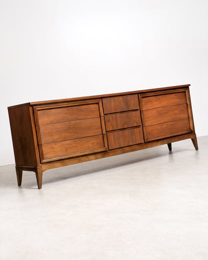 Further detail shot of the dresser's design and restored surface.