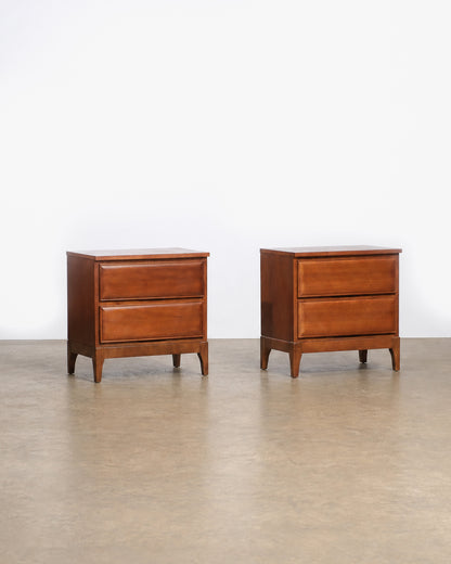 Additional angle of the nightstand pair showing matching finish and proportions.