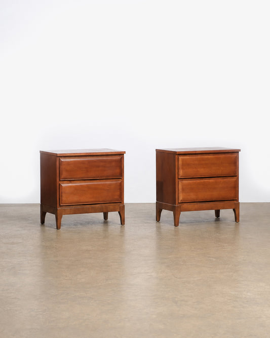 Additional angle of the nightstand pair showing matching finish and proportions.