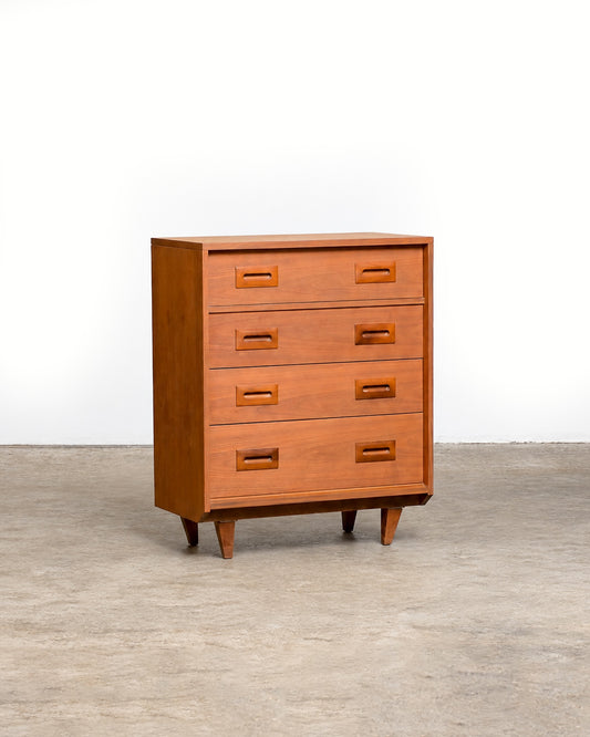 Additional angle of the tallboy dresser highlighting the case proportions and drawer stack.