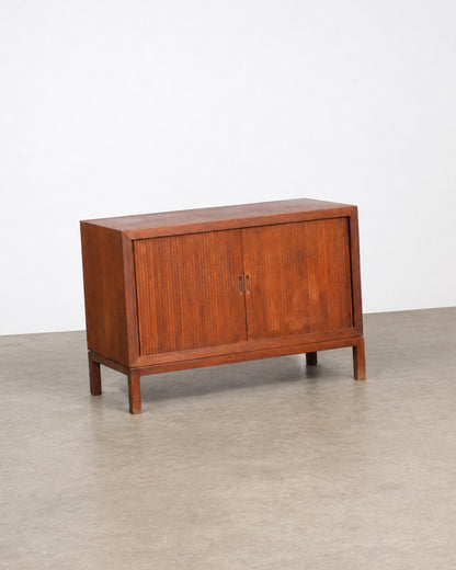 MCM Walnut Tambour Door Cabinet by B.K. Johl Inc.