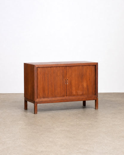MCM Walnut Tambour Door Cabinet by B.K. Johl Inc.