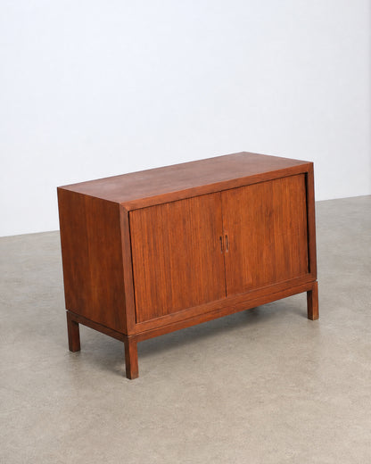 MCM Walnut Tambour Door Cabinet by B.K. Johl Inc.