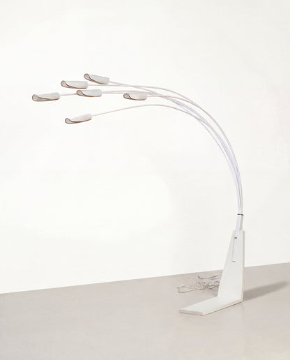 MCM White 6-Light Floor Lamp
