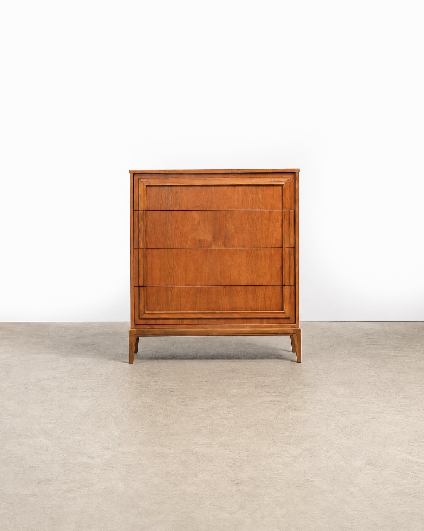MCM Walnut Tallboy Dresser (1960s)