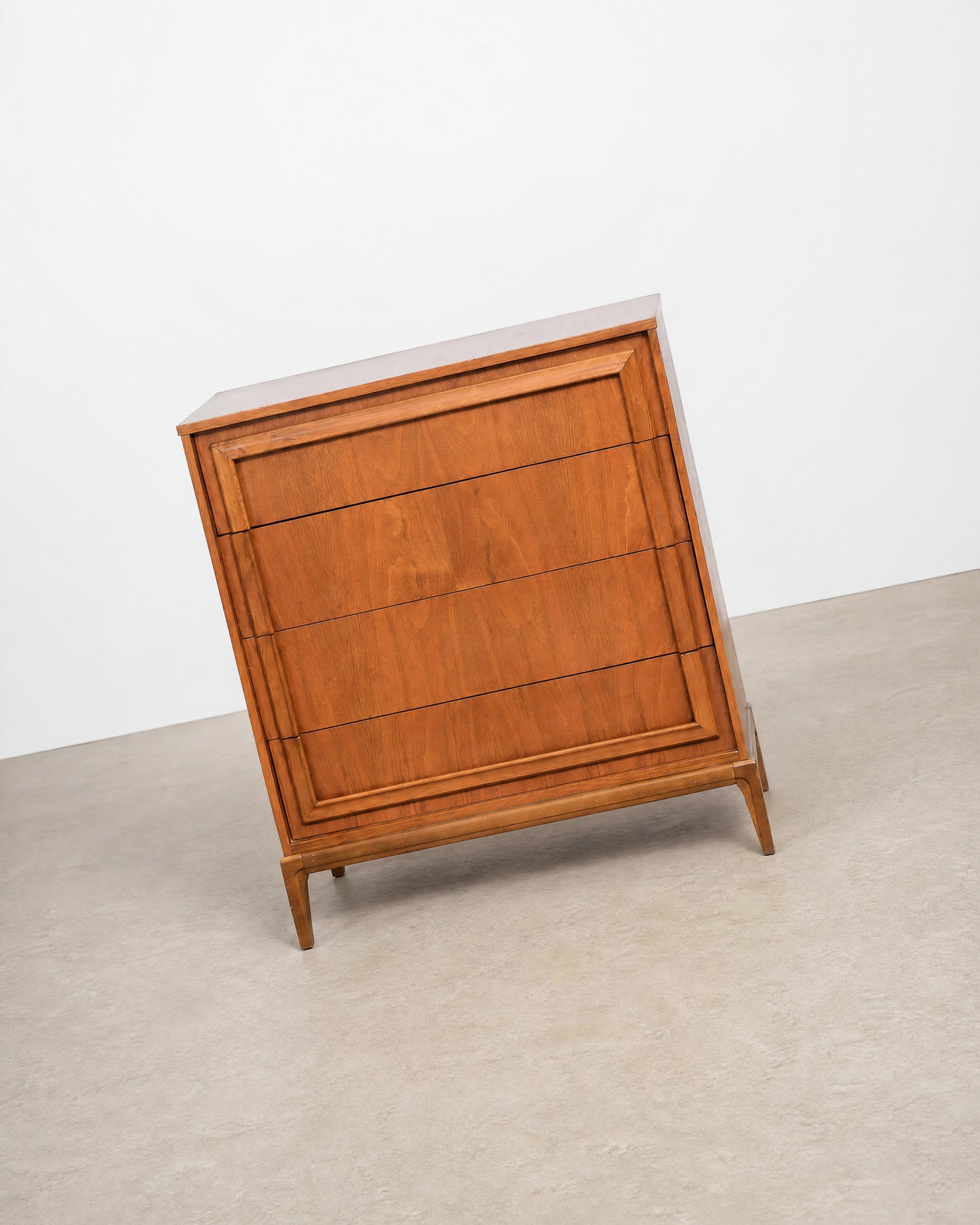 MCM Walnut Tallboy Dresser (1960s)