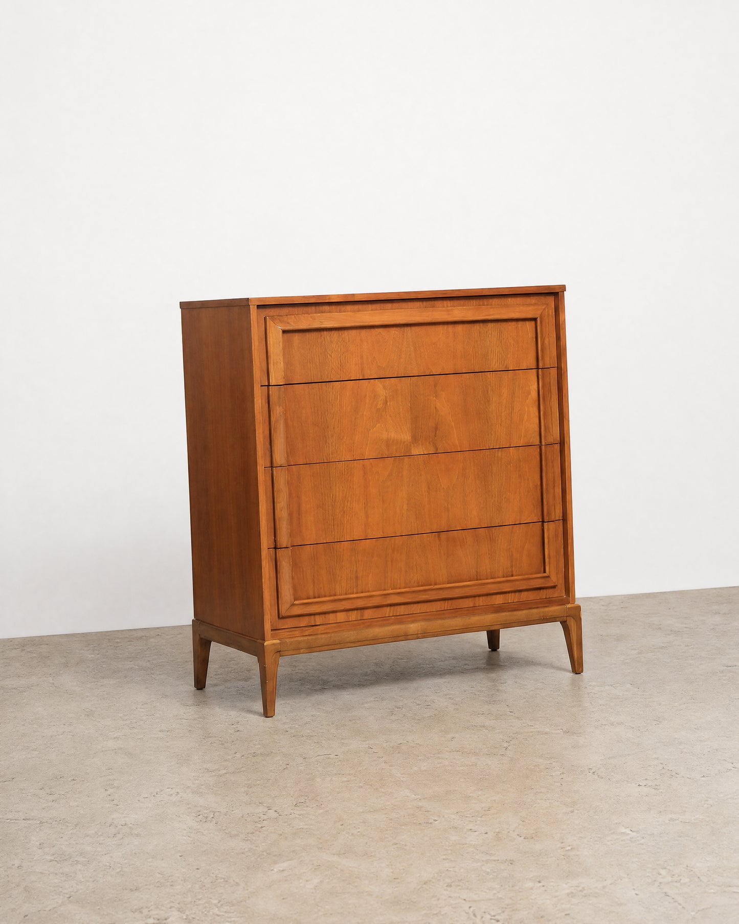 MCM Walnut Tallboy Dresser (1960s)