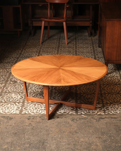 Mid-Century Starburst Round Coffee Table