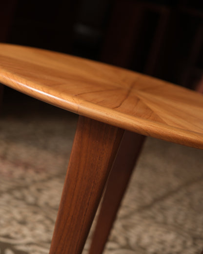 Mid-Century Starburst Round Side Table
