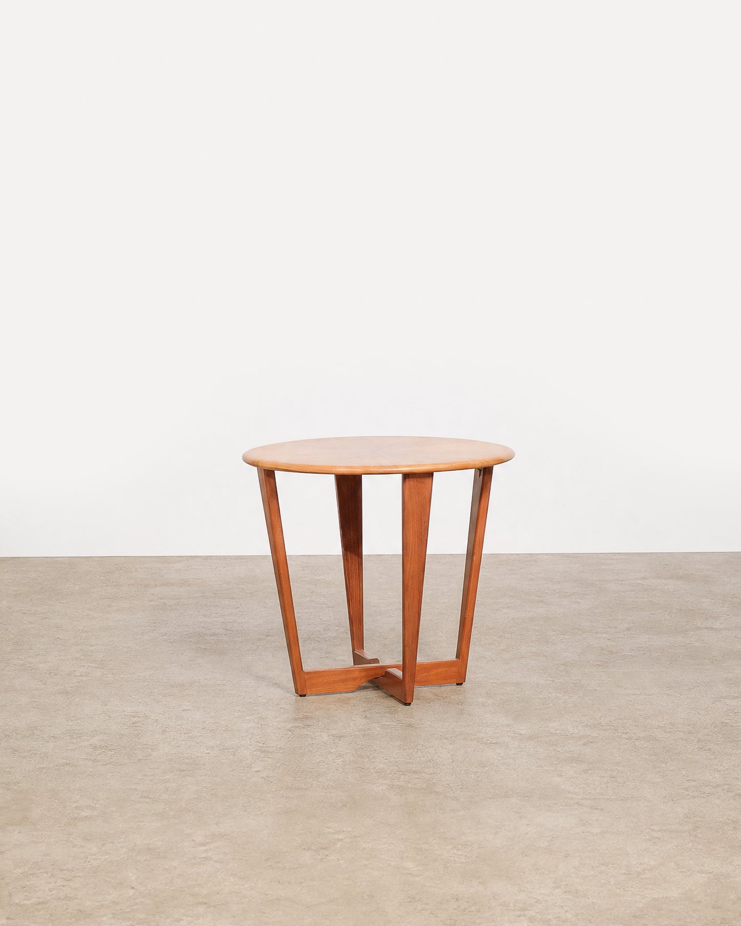 Mid-Century Starburst Round Side Table