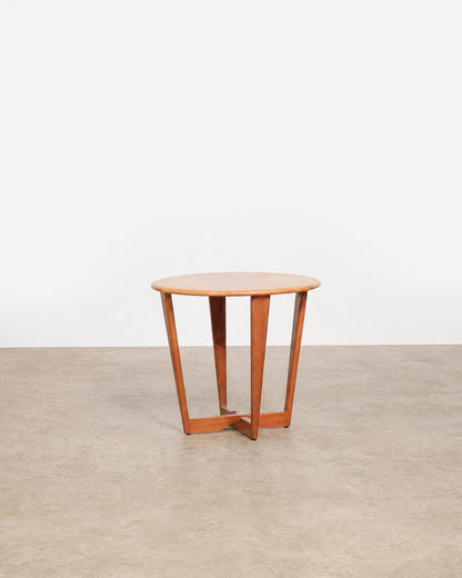 Mid-Century Starburst Round Side Table