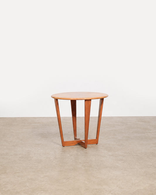 Mid-Century Starburst Round Side Table