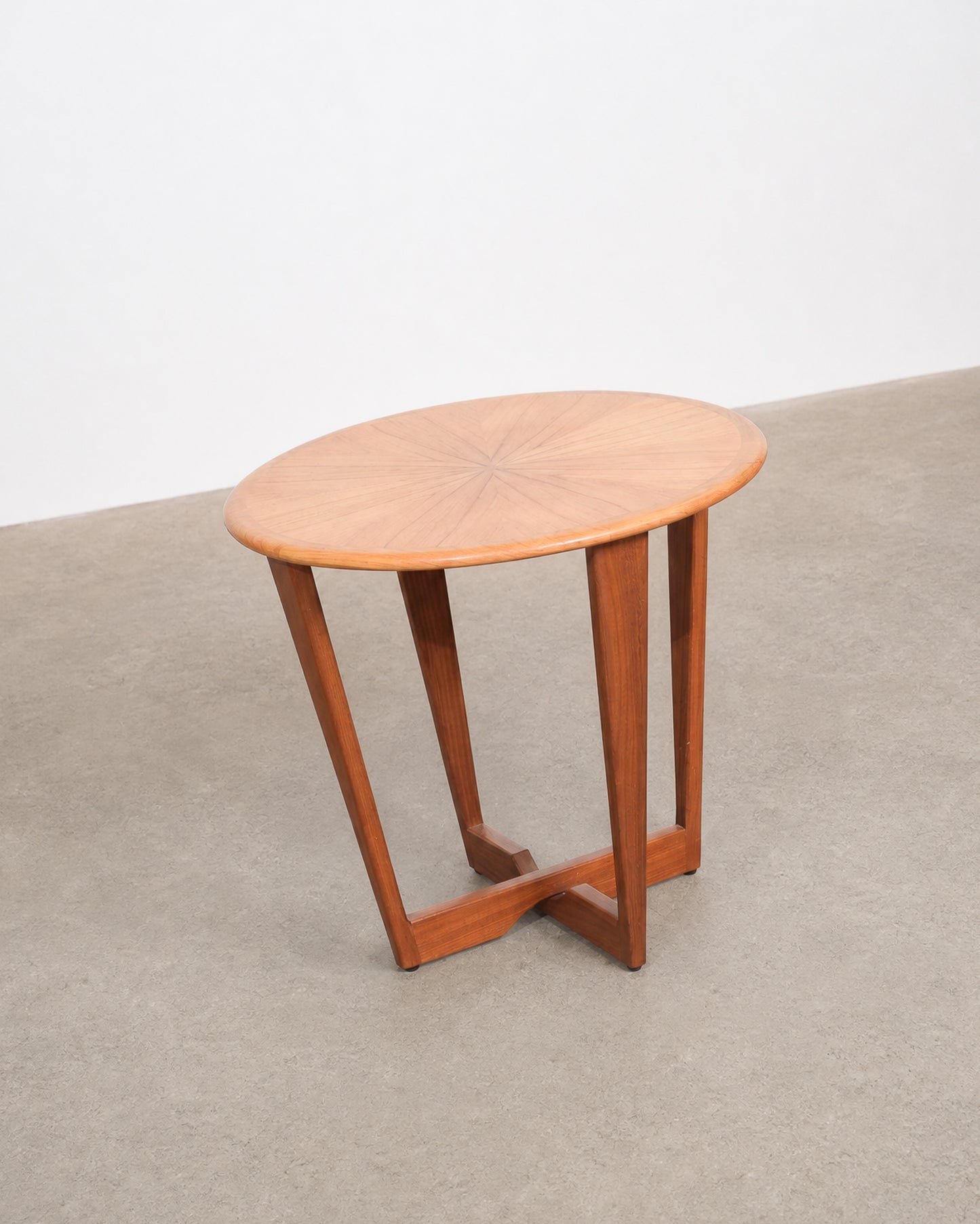 Mid-Century Starburst Round Side Table