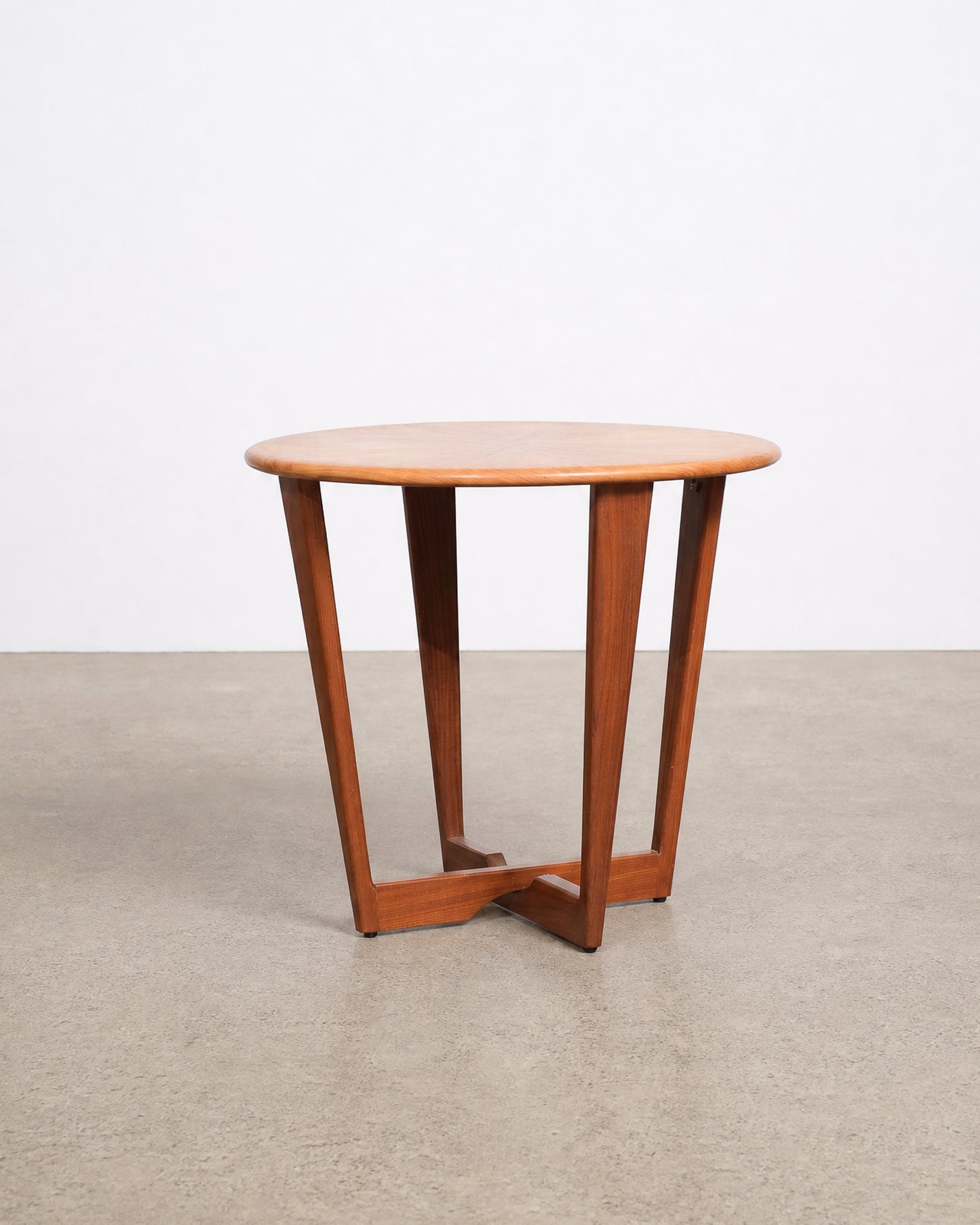 Mid-Century Starburst Round Side Table