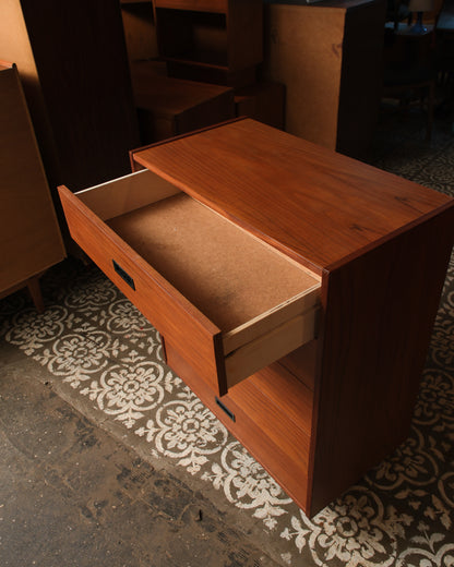 Top drawer open showing interior construction and drawer depth.