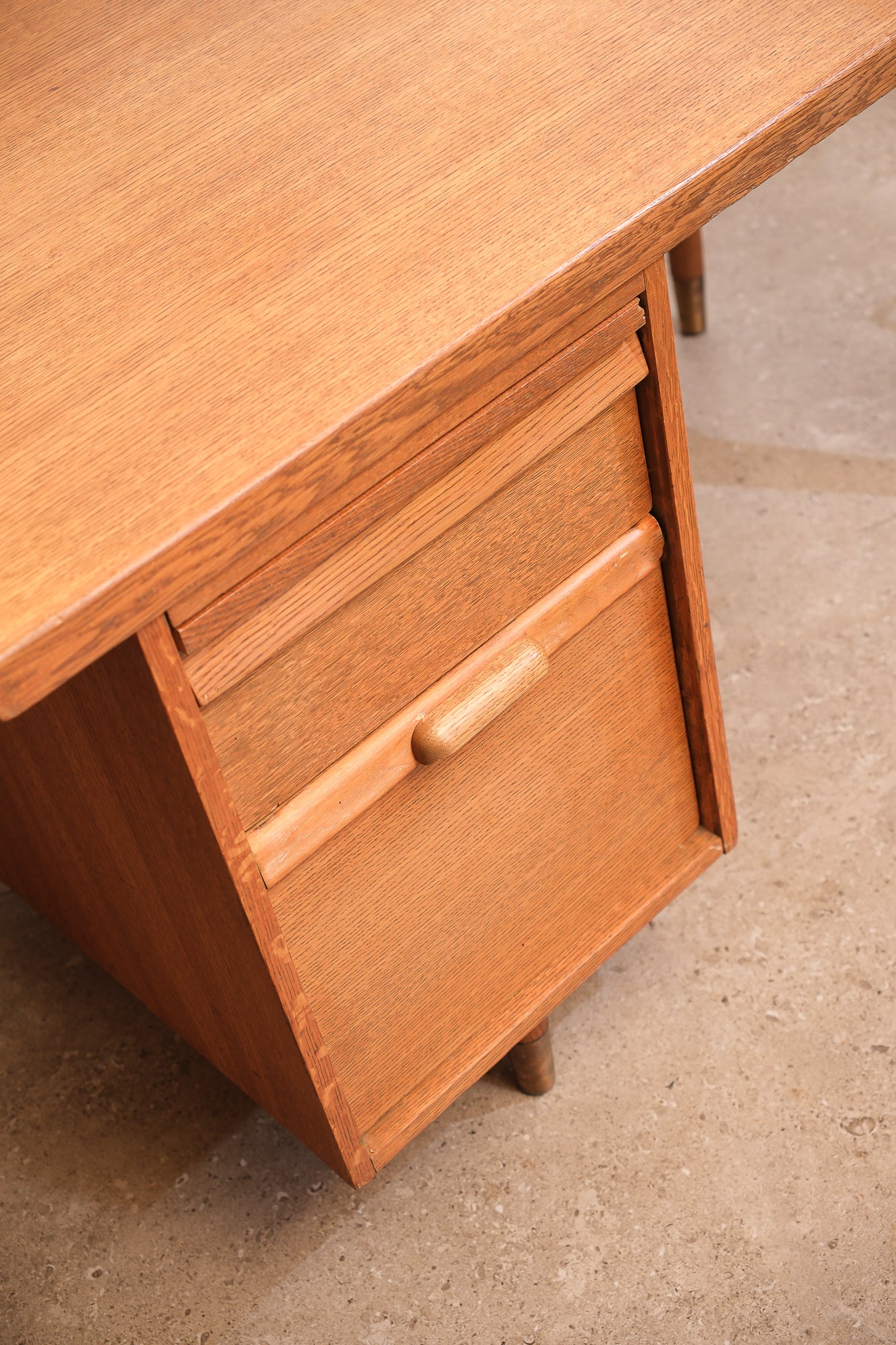 MCM Solid Oak Desk
