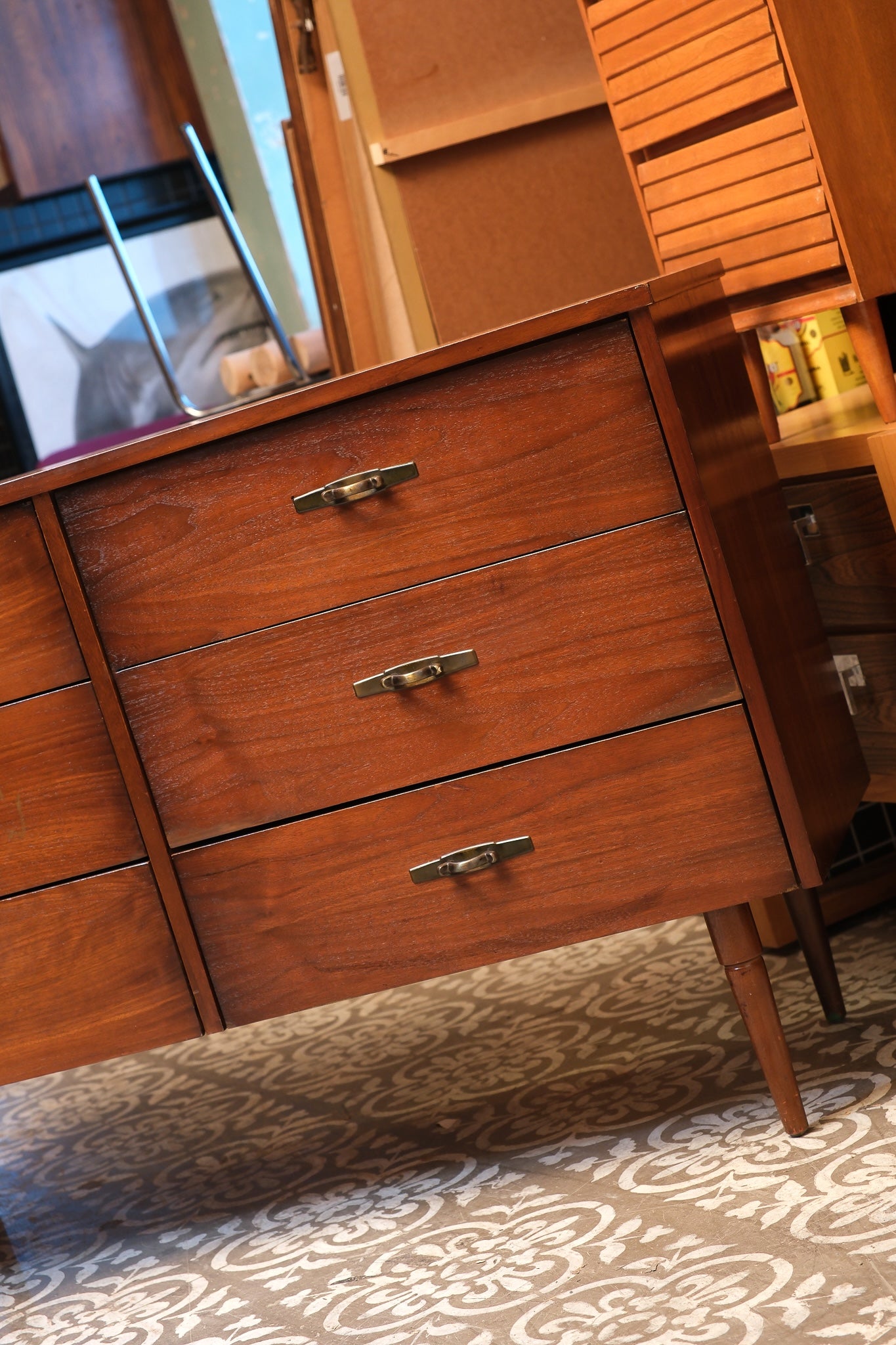 MCM Dark Walnut Dresser