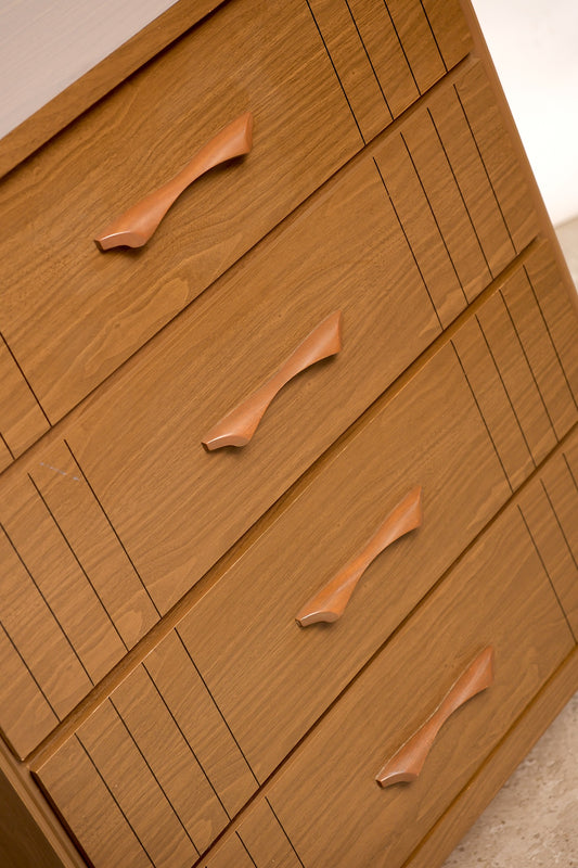 MCM Walnut Tallboy Dresser