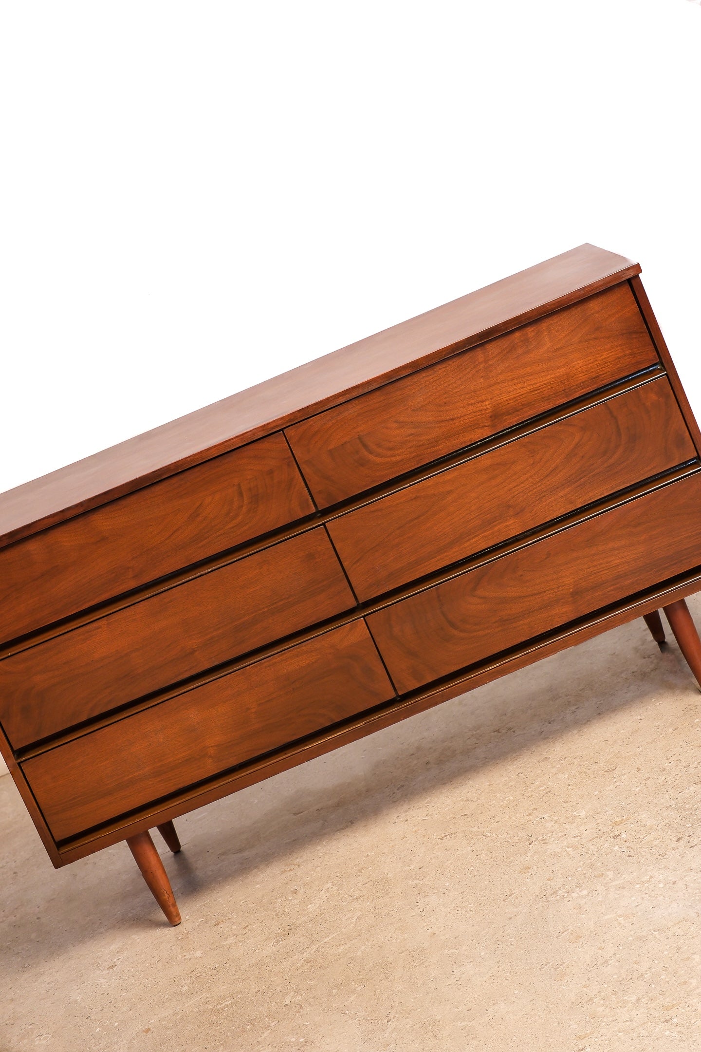 MCM Dark Walnut Modern Dresser