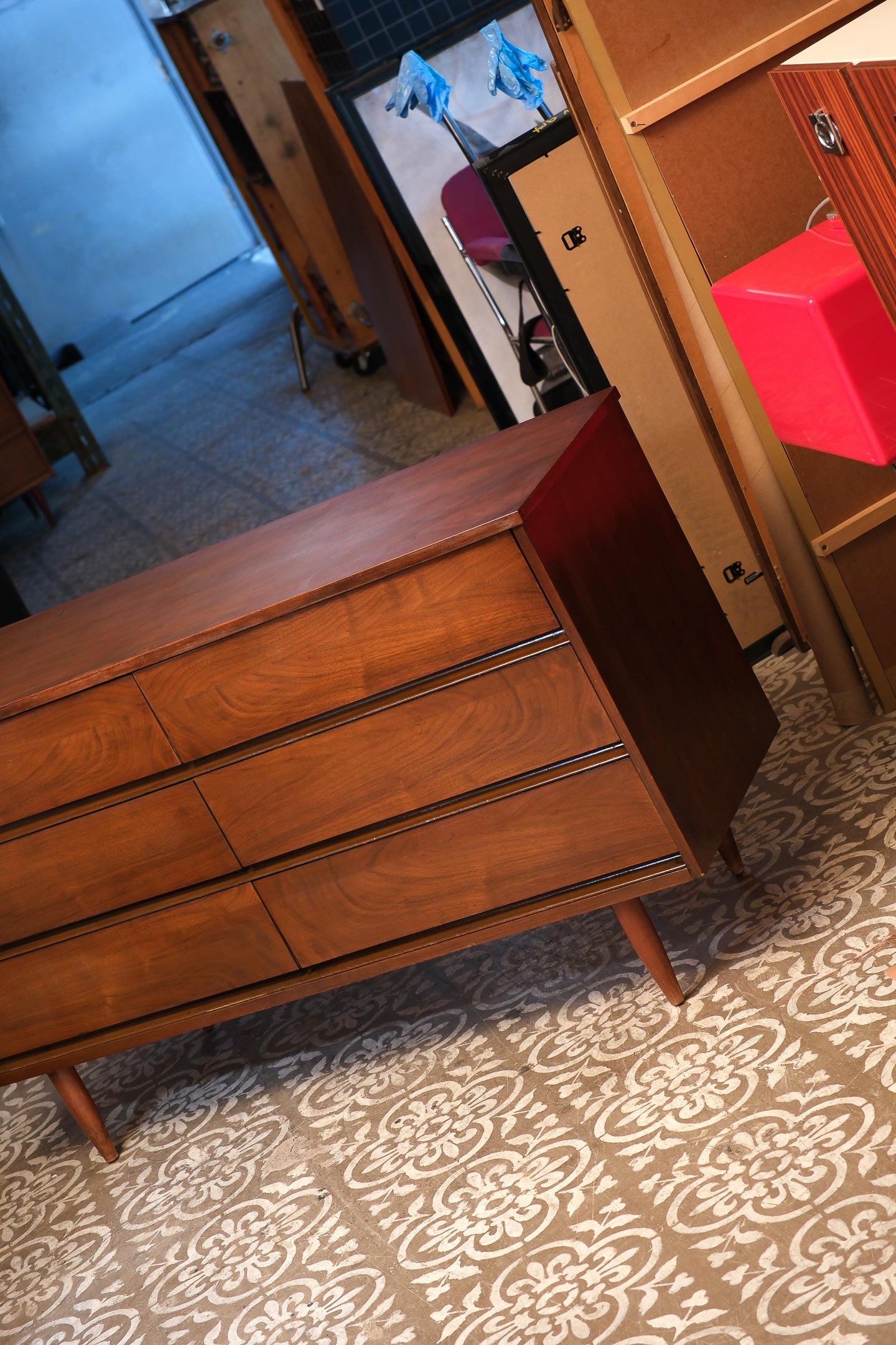 MCM Dark Walnut Modern Dresser