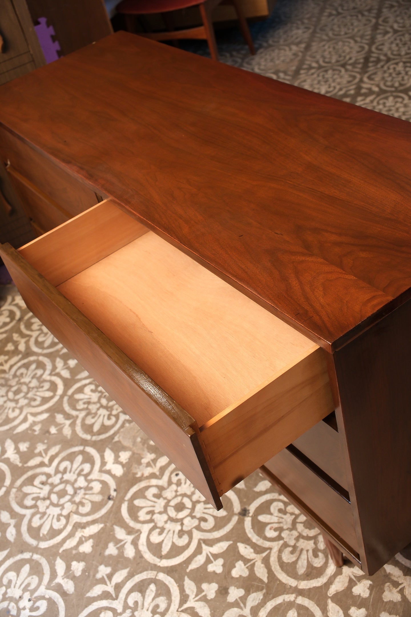 MCM Dark Walnut Modern Dresser