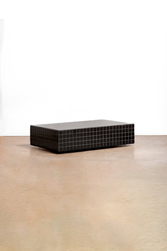 Tiled Large Black Coffee Table