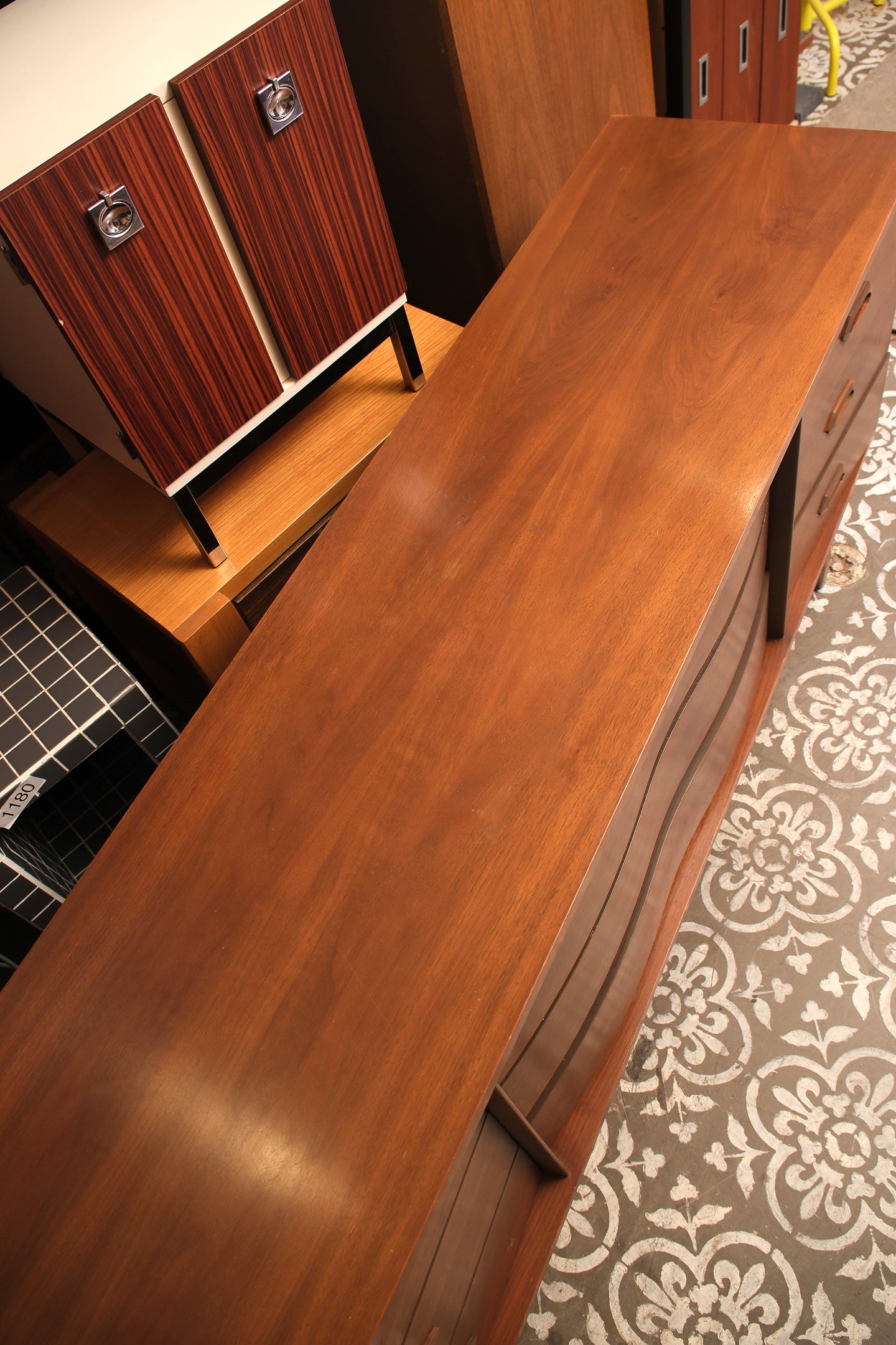 MCM Refurbished Wide Walnut Dresser