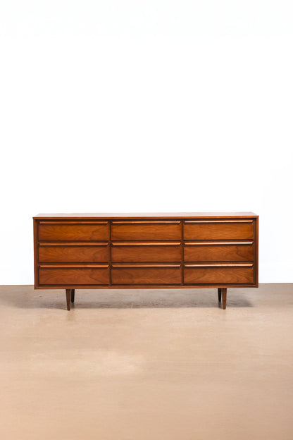 MCM Dark Walnut Wide Dresser By HPL