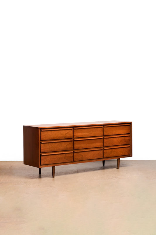 MCM Dark Walnut Wide Dresser By HPL