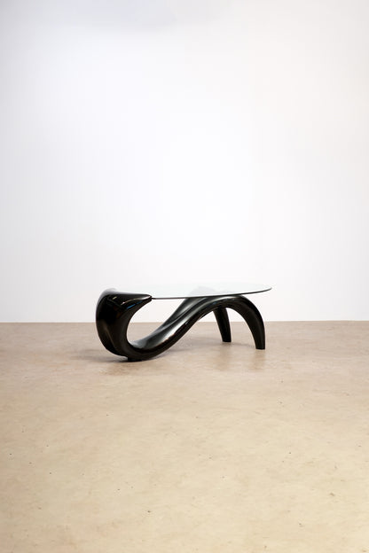 MCM Style Black Acrylic Coffee Table