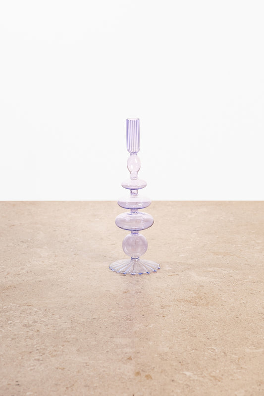 Lavender Glass Candle Holder