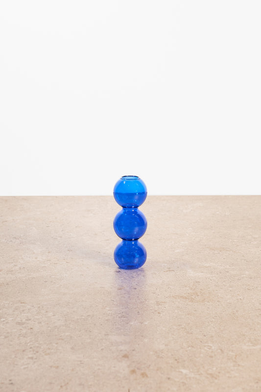 Blue Ceramic Glass Plant Holder