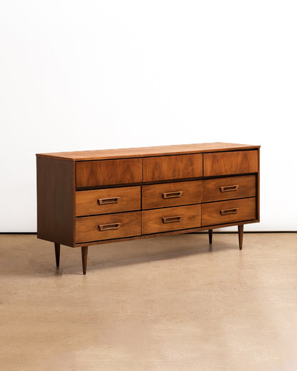MCM Dark Walnut Dresser By VIC ART