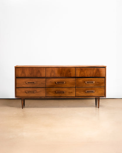 MCM Dark Walnut Dresser By VIC ART
