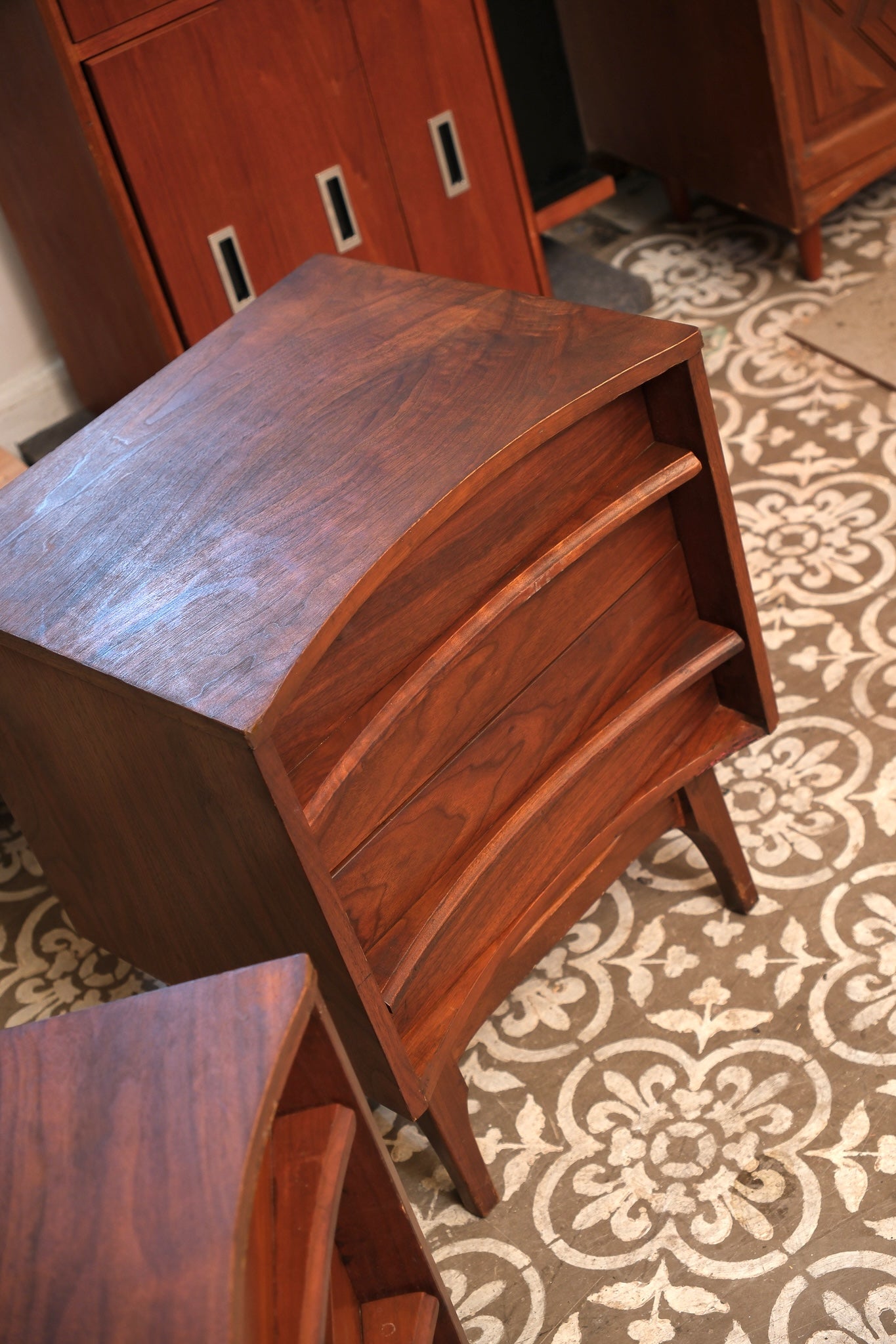 MCM Dark Walnut Nightstand Set
