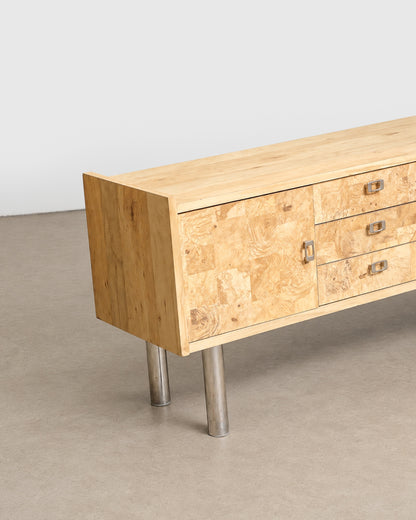 Full side profile of the sideboard showing its length and proportions.