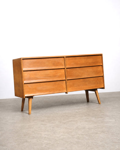 Vintage Solid Maple 6-Drawer Dresser by Vilas