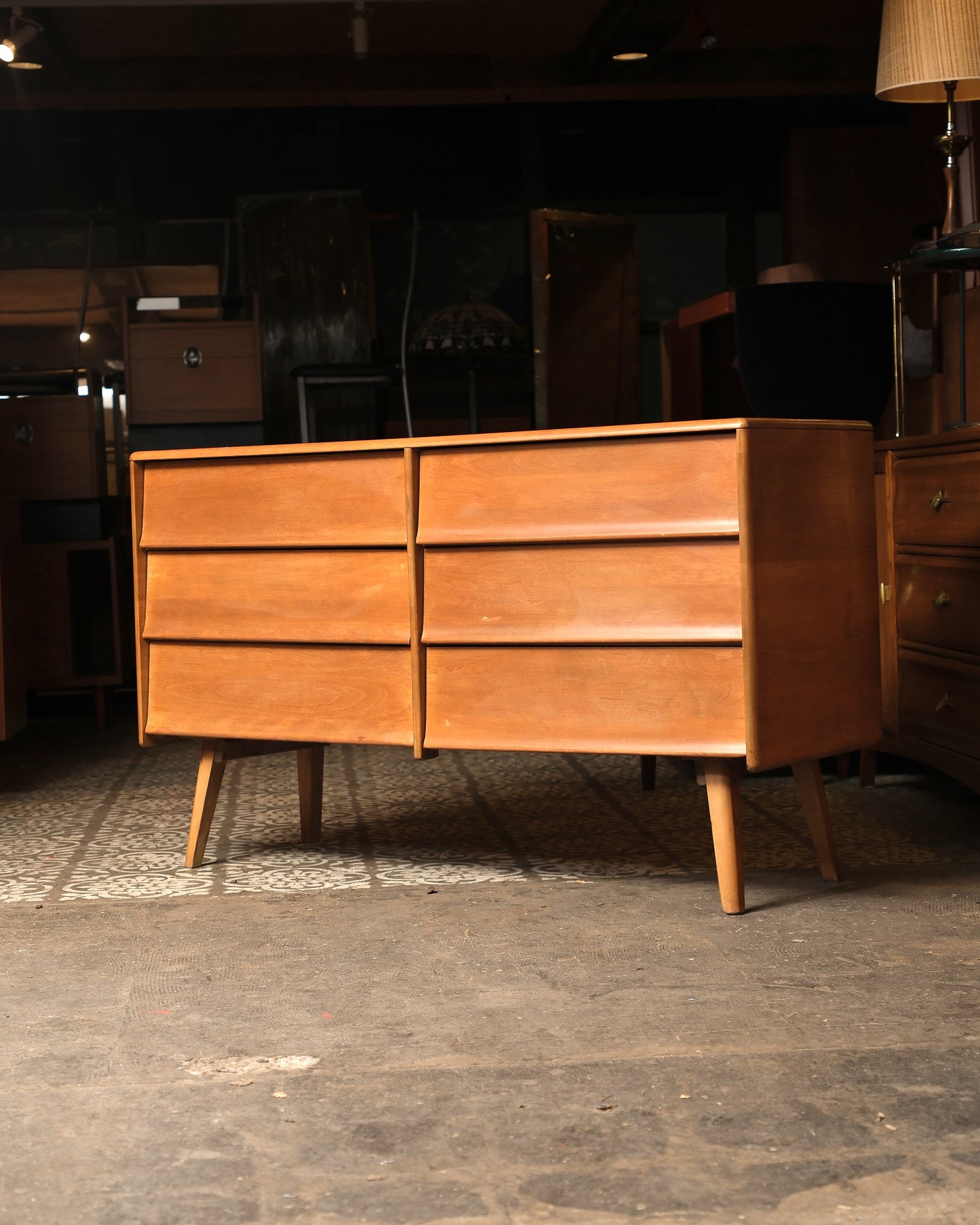 Vintage Solid Maple 6-Drawer Dresser by Vilas