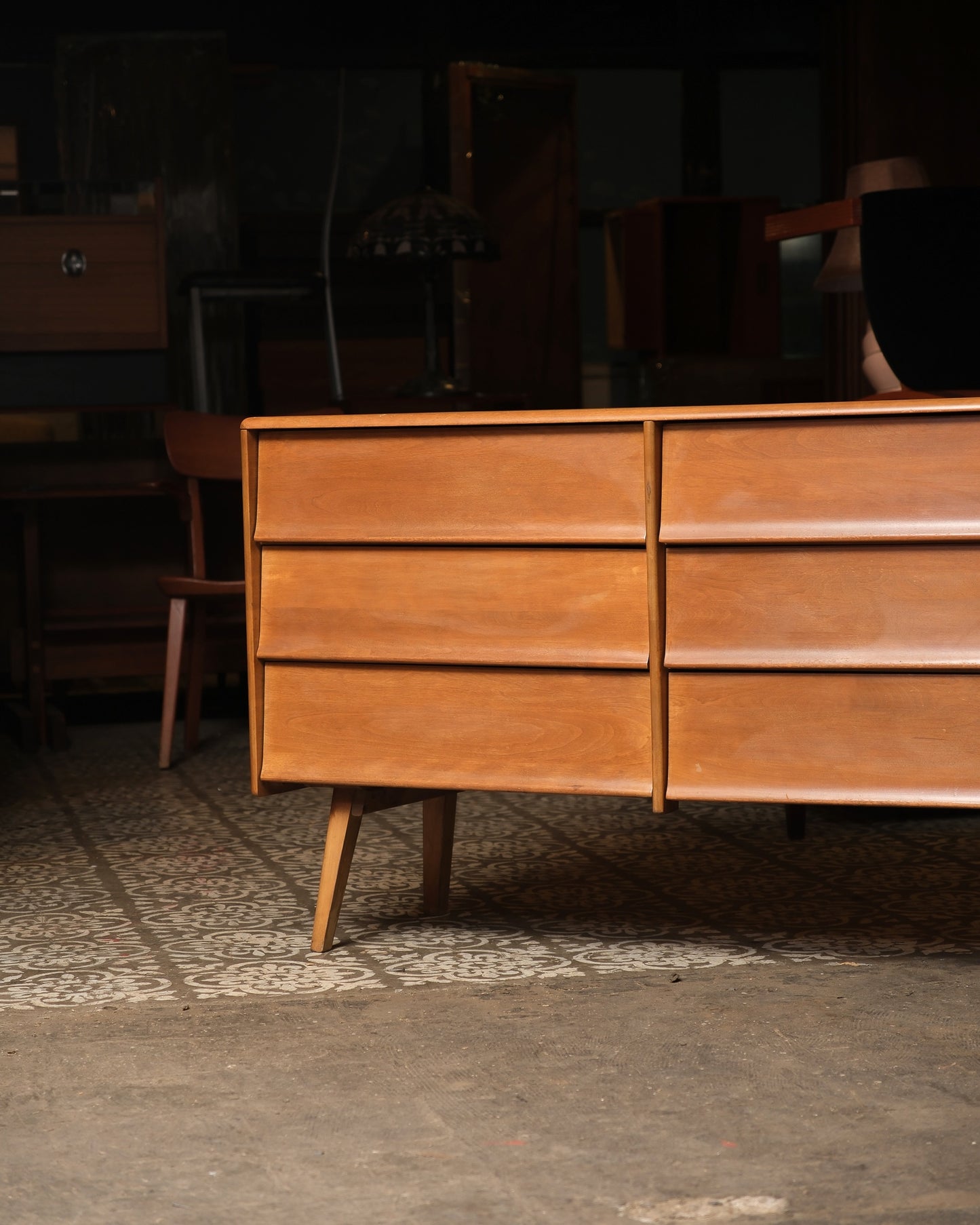 Vintage Solid Maple 6-Drawer Dresser by Vilas