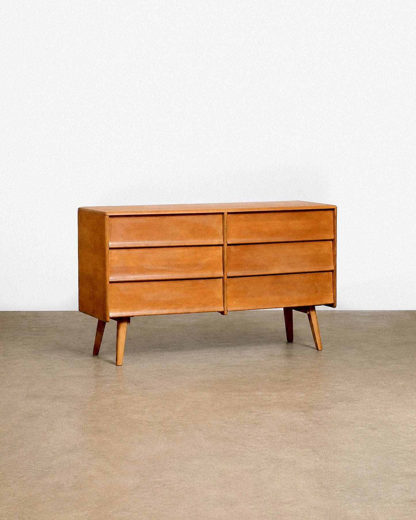 Vintage Solid Maple 6-Drawer Dresser by Vilas