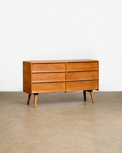 Vintage Solid Maple 6-Drawer Dresser by Vilas