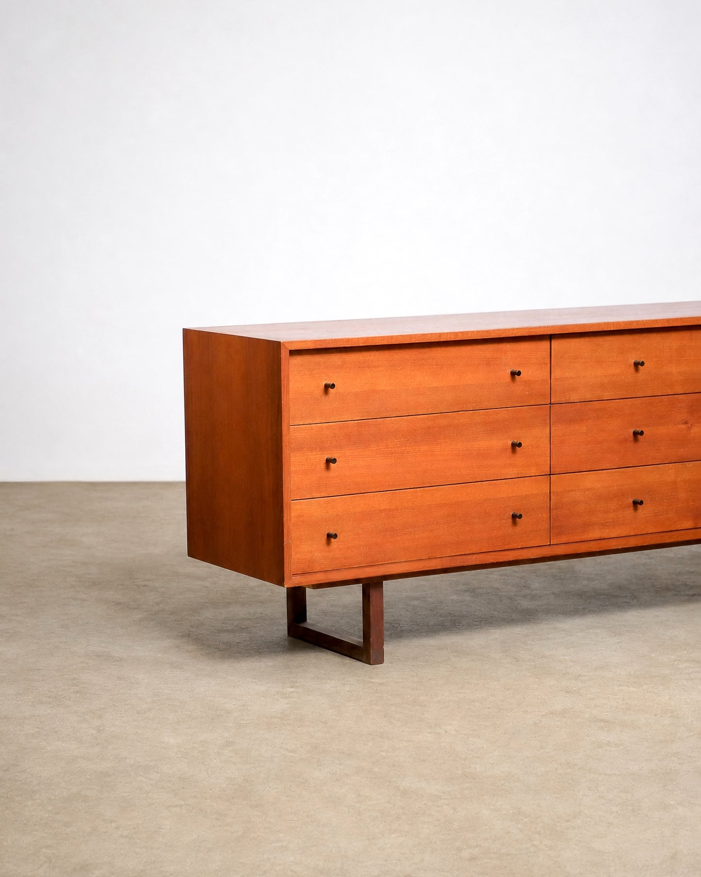 Vintage Teak 9-Drawer Dresser by RS Associates