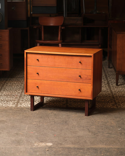 Vintage Teak Tallboy Dresser by RS Associates