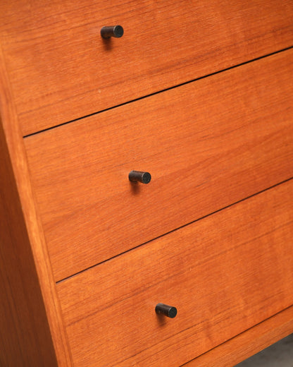 Vintage Teak Tallboy Dresser by RS Associates