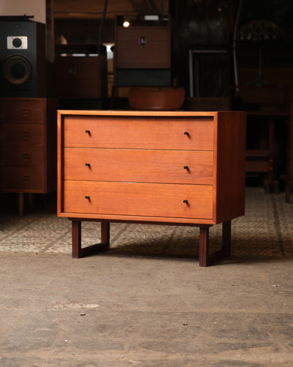 Vintage Teak Tallboy Dresser by RS Associates